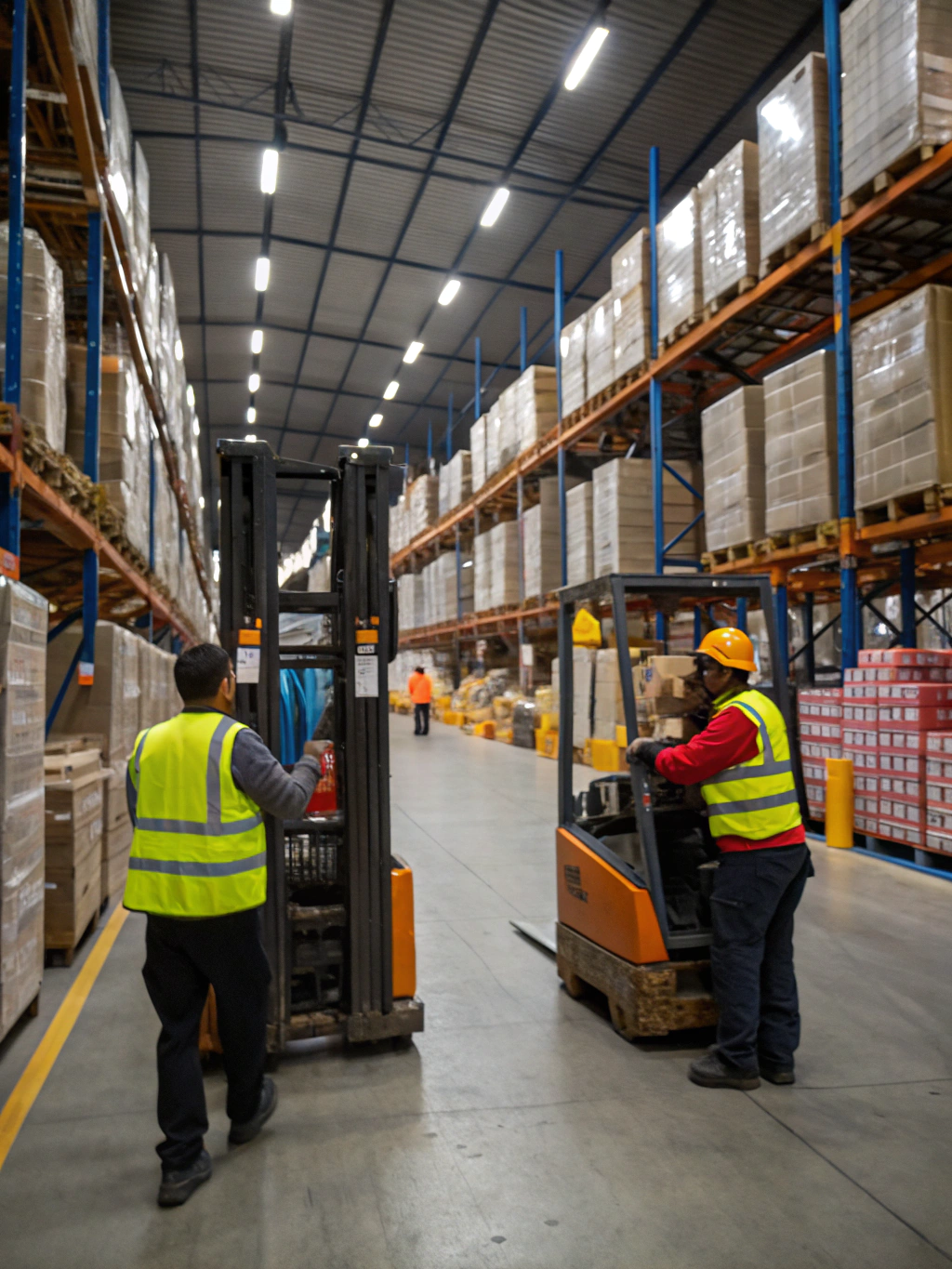 Professional industrial workforce in a logistics environment