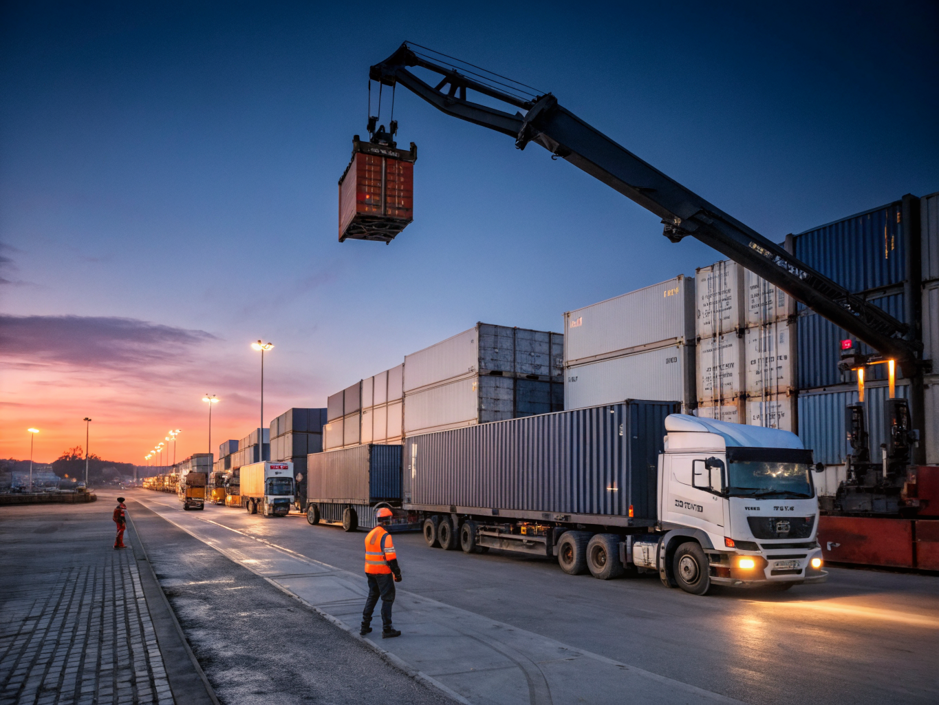 Logistics driver preparing for route dispatch