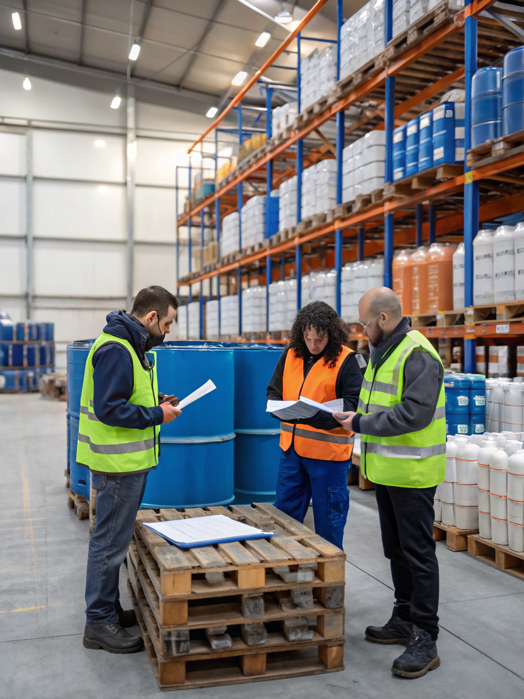 Logistics team managing freight